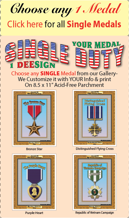 Single Duty Medals